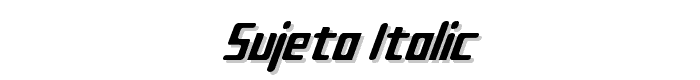 Sujeta Italic font